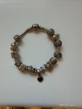 Pandora Sterling Charm Bracelet size 7.5”